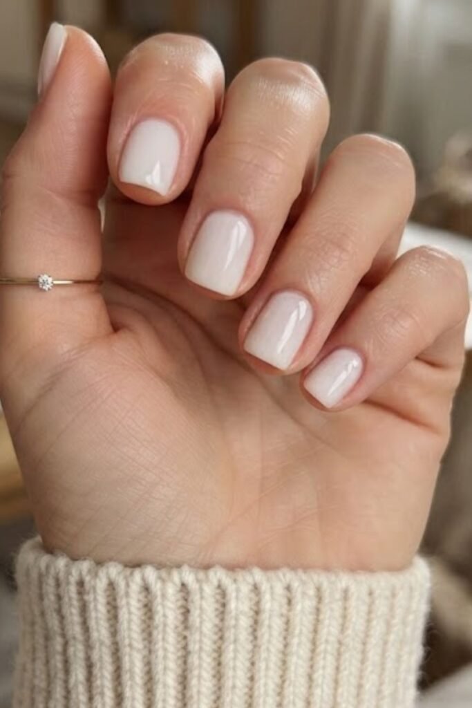 Milky White Short Squares