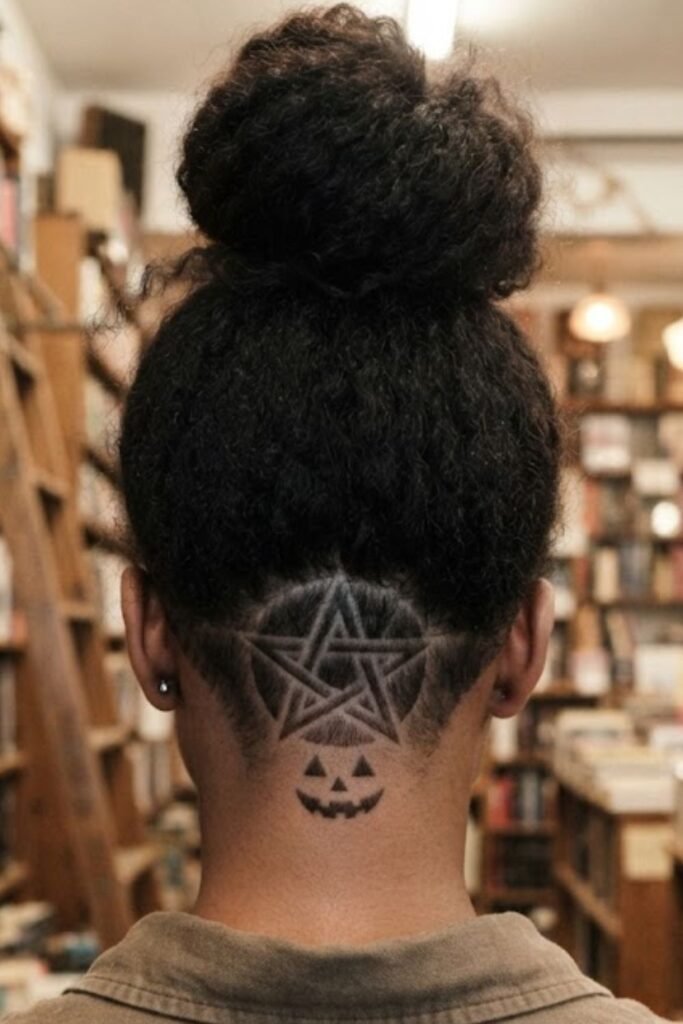 Nape Design on Long Hair