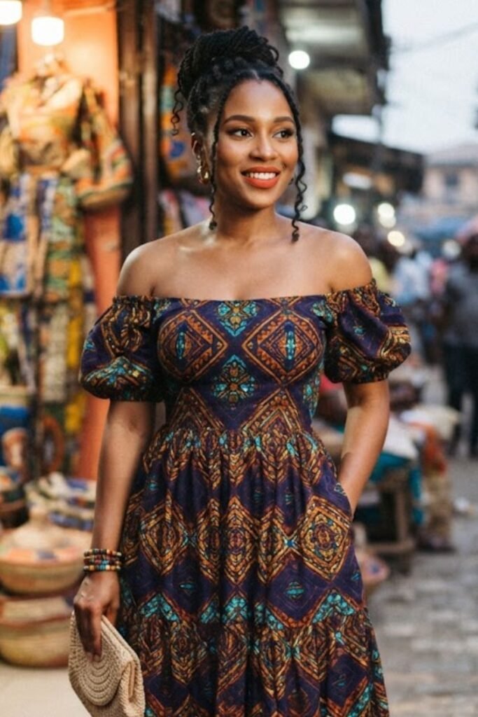 Off-the-Shoulder Maxi Dress