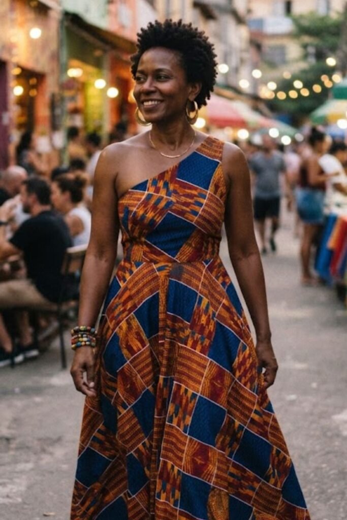 One-Shoulder Maxi Dress