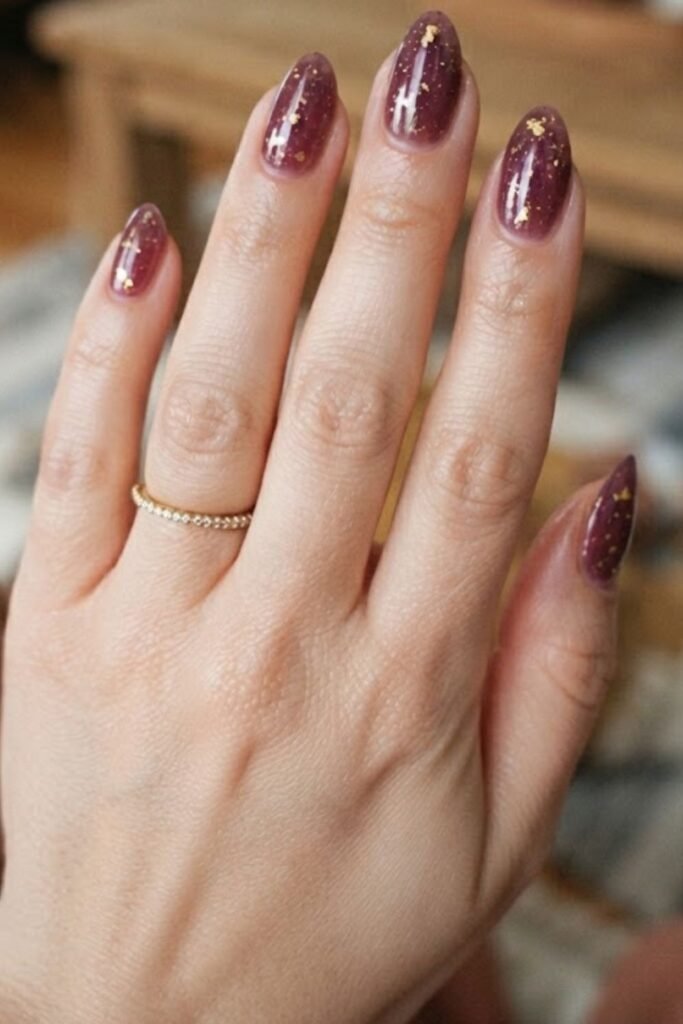 Plum Jelly With Scattered Gold Flecks