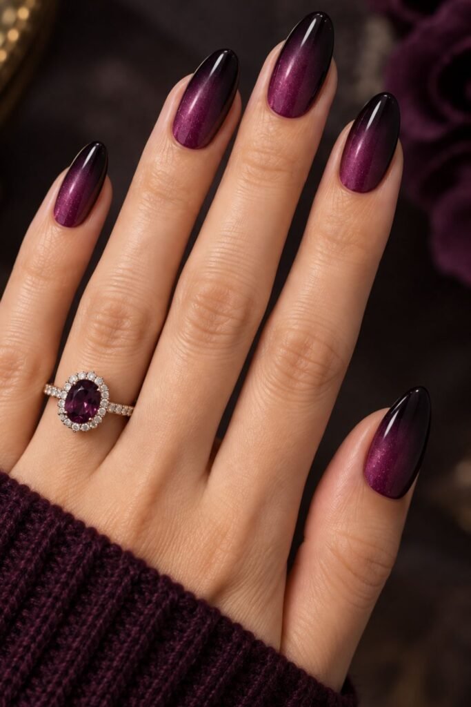 Plum-to-Midnight Ombre