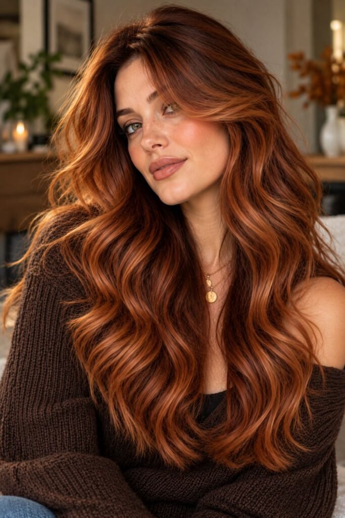 Pumpkin Copper Reverse Balayage
