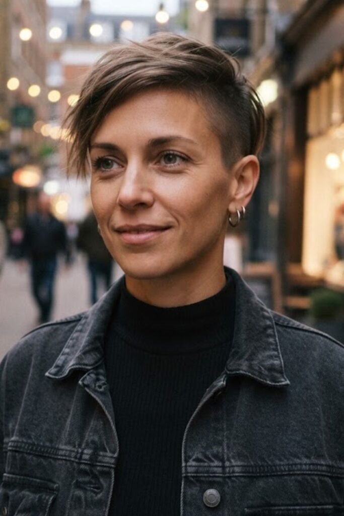 Shaved Sides Pixie on Fine Hair