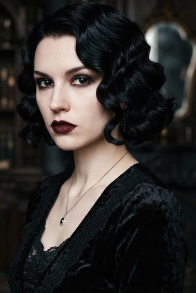 Vampy Waves on Short or Medium Hair