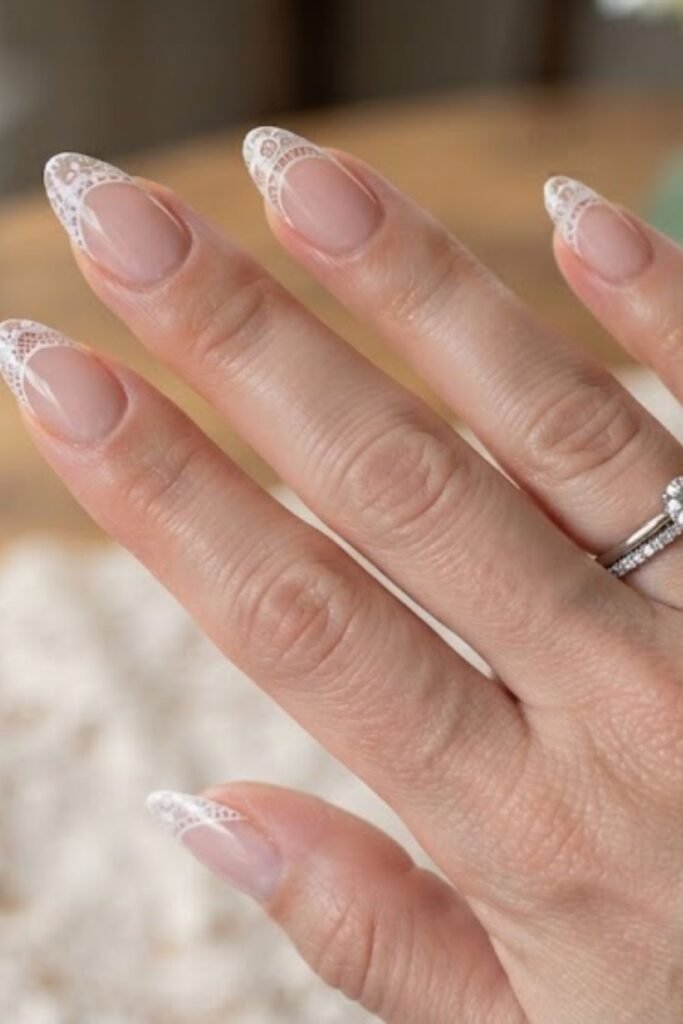 White Lace French Tips