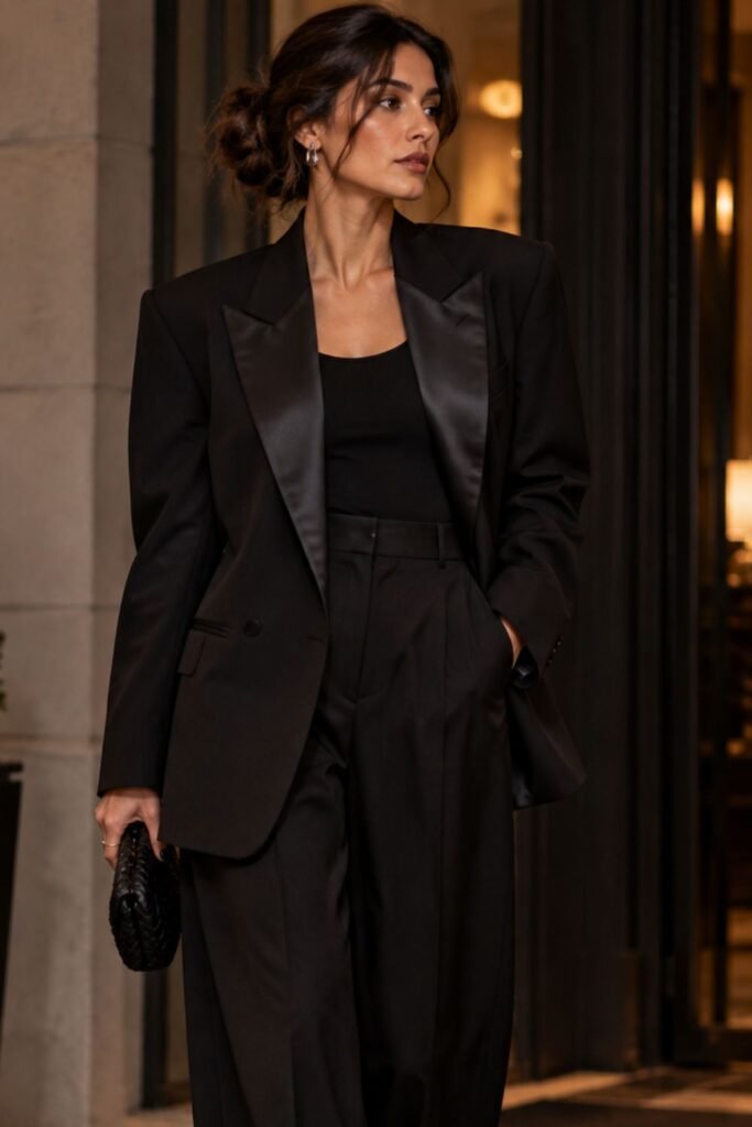 Black Oversized Tuxedo Suit