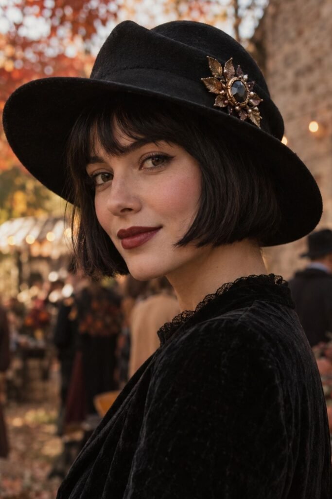 Brooch on a Beret or Felt Hat