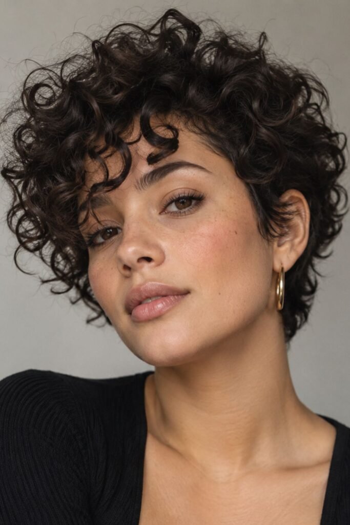 Curly Long Pixie