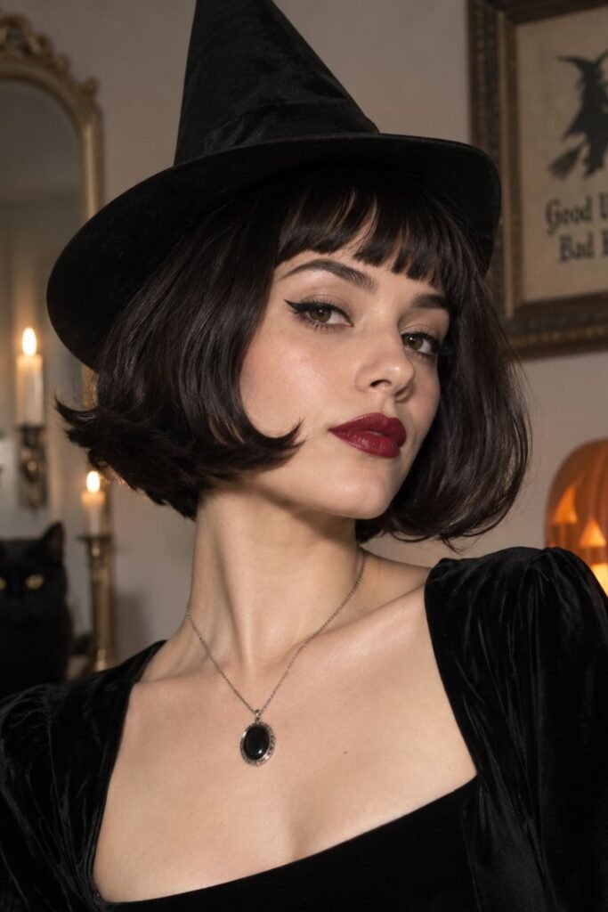 Flipped-End Asymmetric Bob for a Retro Witch