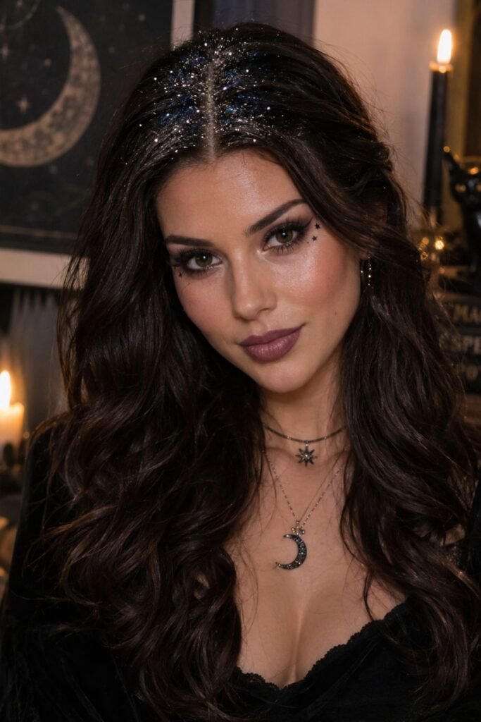 Glitter Roots for a Witchy or Celestial Look