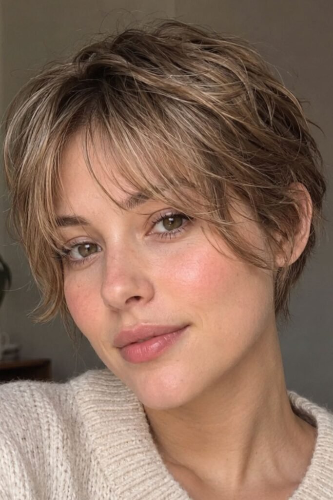 Grown-Out Pixie With Bottleneck Fringe