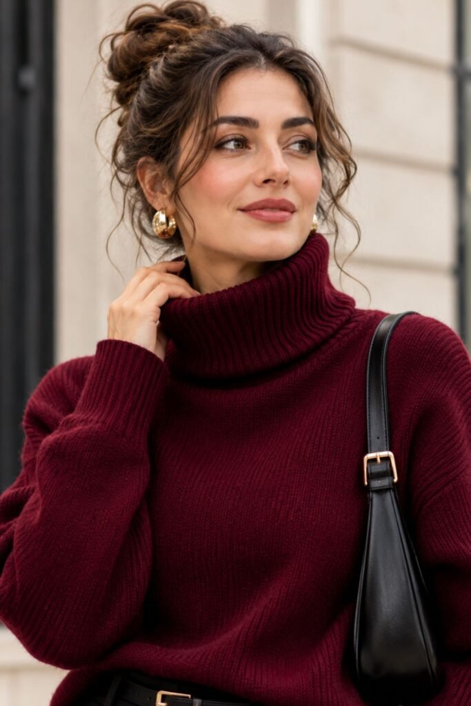 High and Slouchy Funnel Necks