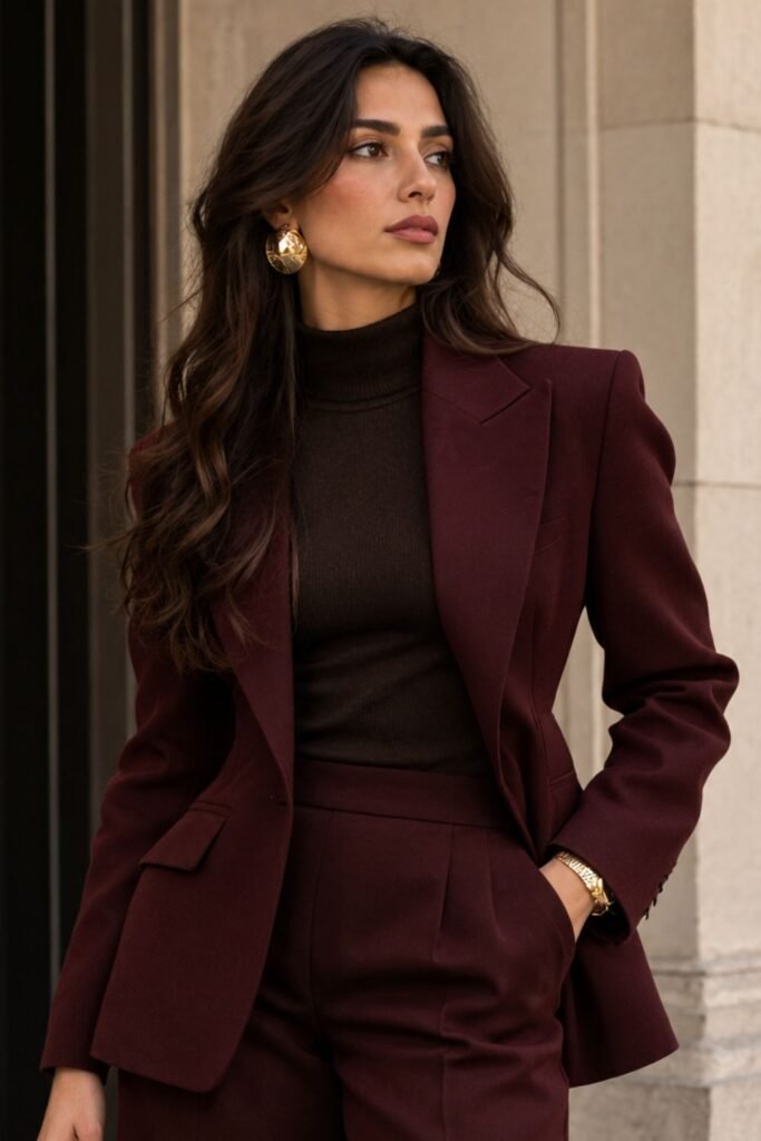 Hourglass Blazer With Straight Trousers
