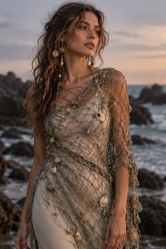 Net Overlay + Column Dress