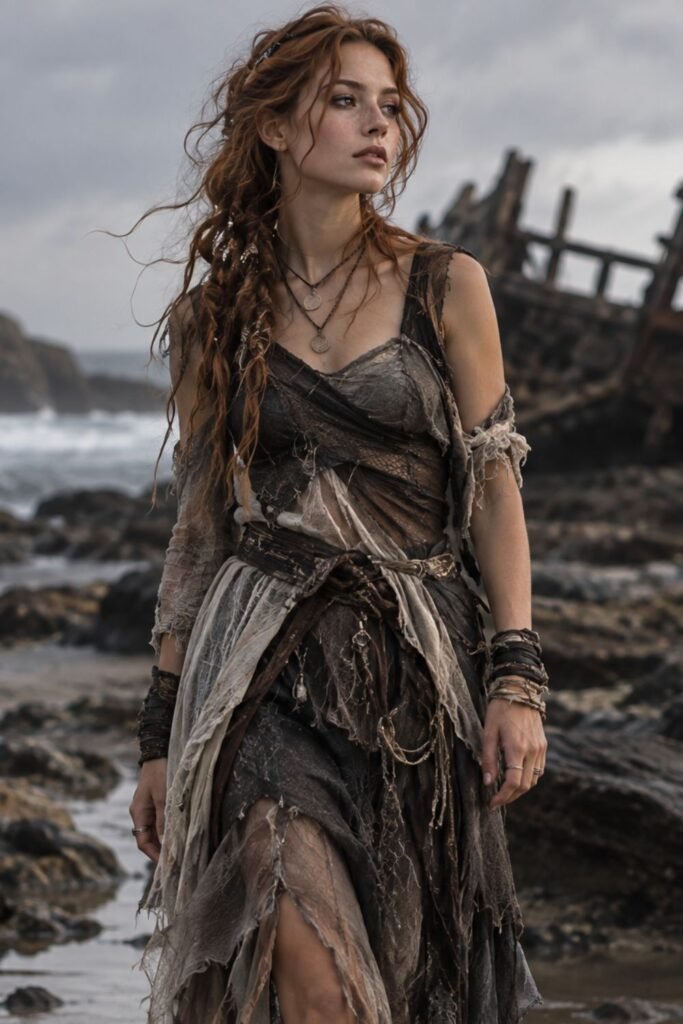 Shipwrecked Layering With Gauze and Lace