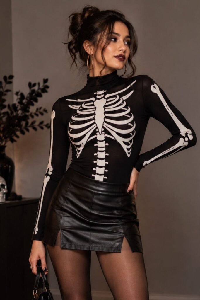 Skeleton in Black and White
