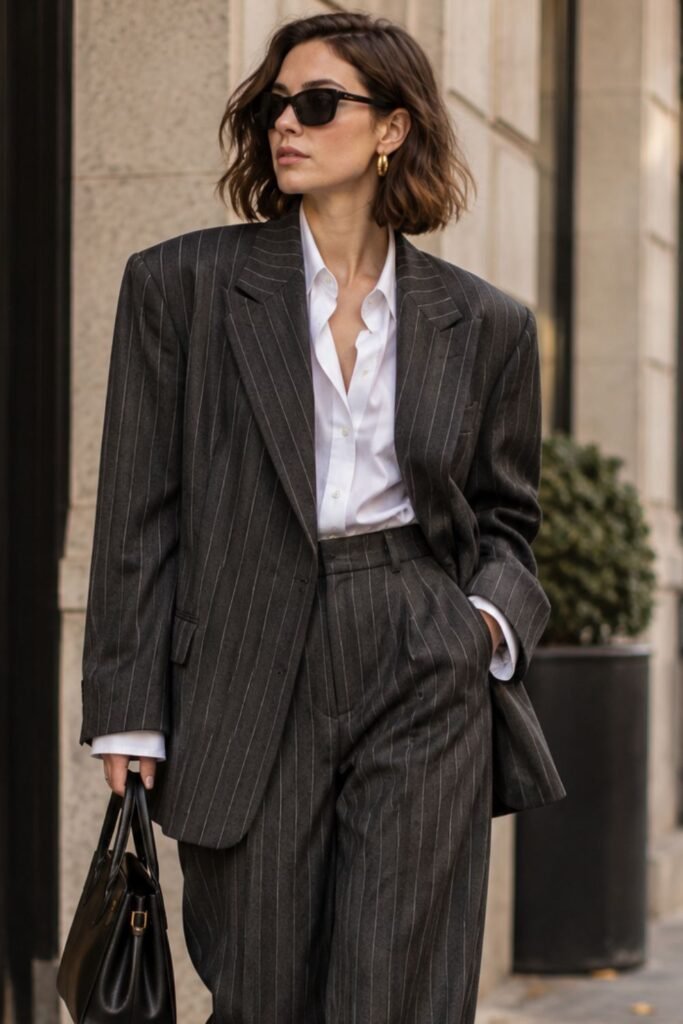 Soft Pinstripe Oversized Suit