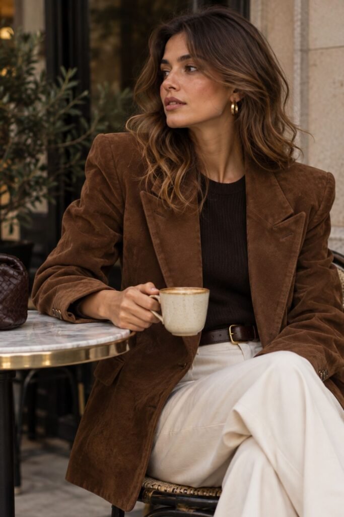 Suede Sculpted Blazer (1)
