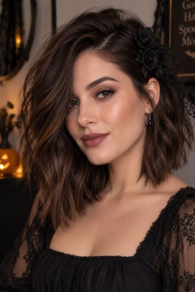 Textured Asymmetric Lob With Dark Accessories