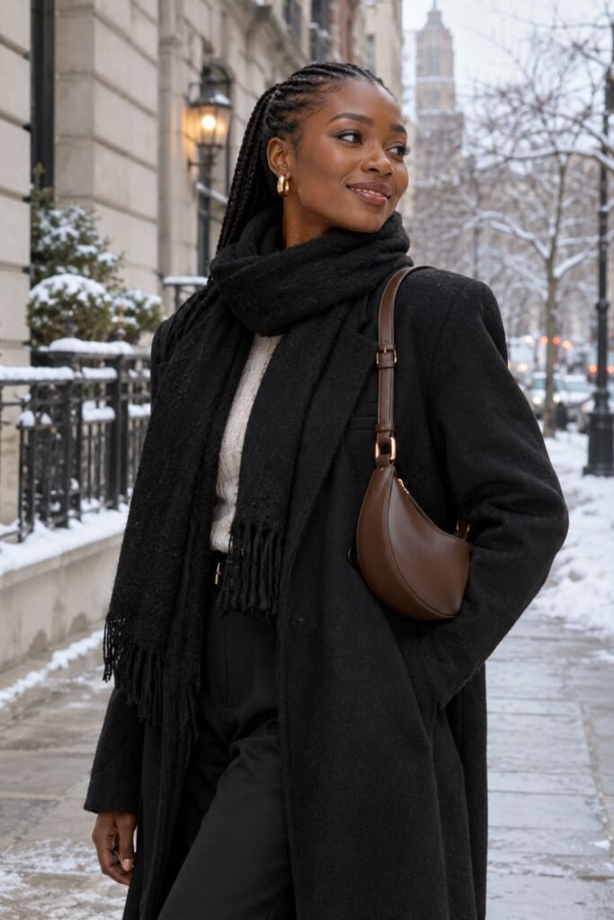 Crescent half-moon shoulder bag worn under the arm