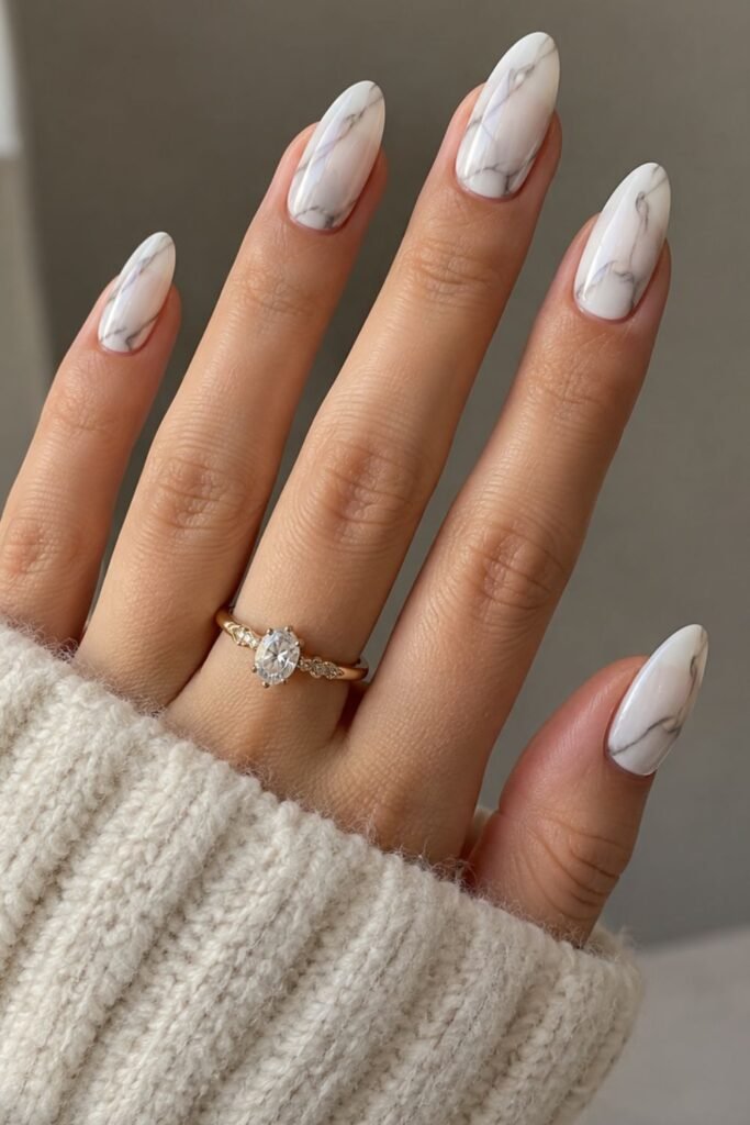 White Marble With Soft Gray Veins